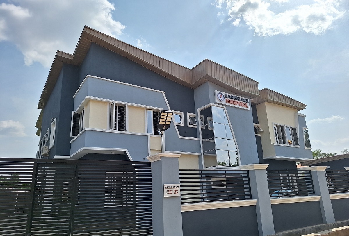 Front view of Careplace Hospital in Asero, Abeokuta
